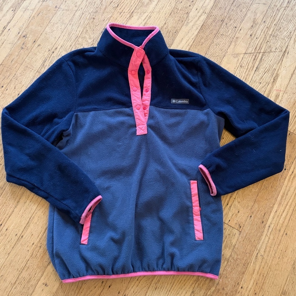 Columbia snap fleece 3/4 coral pink